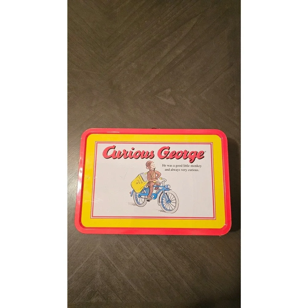 Universal Studios Curious George Gift Tin Storage Container Case Lunch Box 13